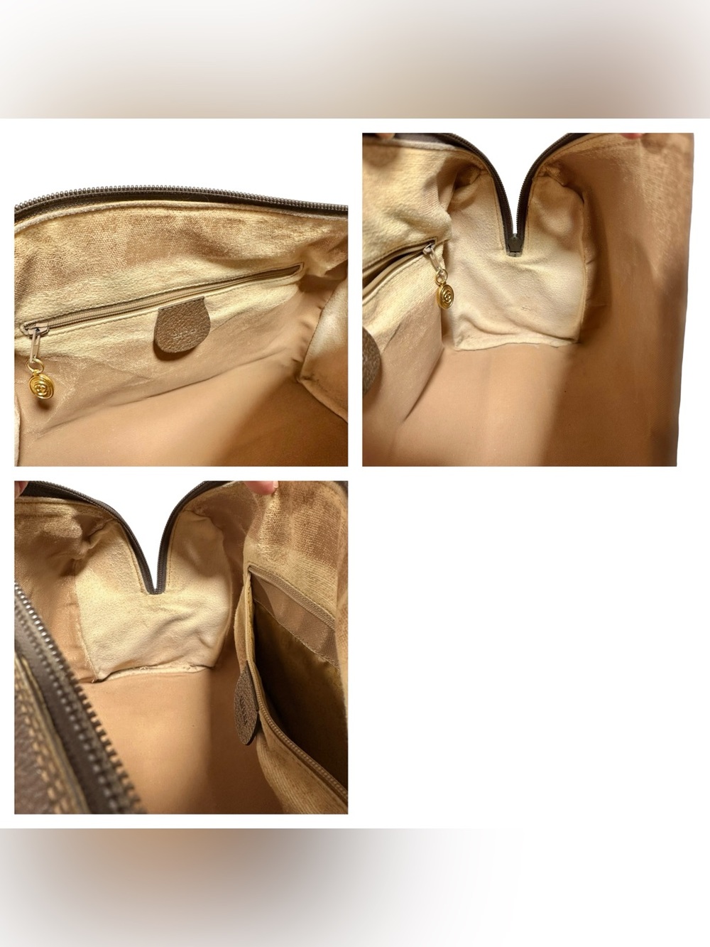 Gucci GG Supreme Web Canvas & Leather Sherry Stripe Boston Two Way Bag - Picture 16 of 16